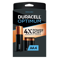 Duracell Optimum Alkaline Batteries AA 4Pk