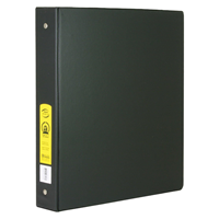 Basic Binder 1.5" Black 3-Ring Binder with 2-Pockets