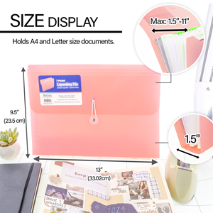 Bazic 7-Pocket Expading File Pastel Folder color  may vary