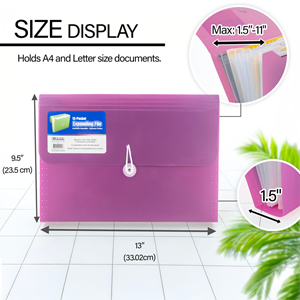 Bazic 13-Pocket Expanding File Morandi Edition Folder color may vary