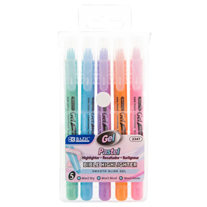 Bazic Gel Pastel Highlighters 5 Colors