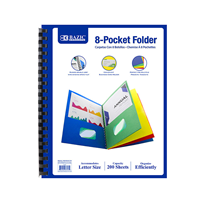 Bazic 8-Pockets Portfolios Folder w/ View Cover