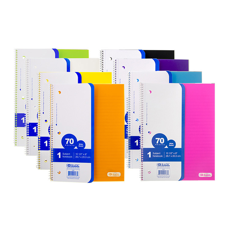 Bazic 1-Subject Poly Spiral Wide Ruled Notebook (SKU 1063530848) Bazic 1-Subject Poly Spiral Wide Ruled Notebook (SKU 1063530848)