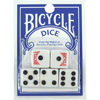 U.S. Playing Cards Bicycle Dice Set - White Standard 5Pk