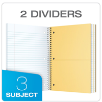 Oxford® 3-Subject Notebook, 8-1/2