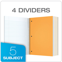 Oxford® 5-Subject Notebook, 8