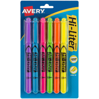 Hi-Liter Pen-Style Assorted Colors 6PK