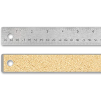 Alumicolor® Stainless Steel Cork Backed Ruler