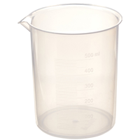 Polypropylene Griffin Style Beaker, 500ml Capacity (Pack of 4)