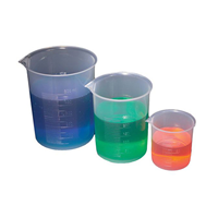 Polypropylene Griffin Style Beaker, 500ml Capacity (Pack of 4)