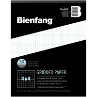 Bienfang 8.5" x 11" Gridded Paper Pad (4x4)