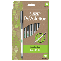 BIC ReVolution Black Ball Pens 10PK