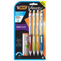 BIC Velocity Side Clic Mechanical Pencils 0.7mm 4PK