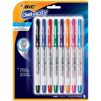 Bazic Optima Black Oil- Gel Ink Retractable Pen W / Grip (3 / Pack)