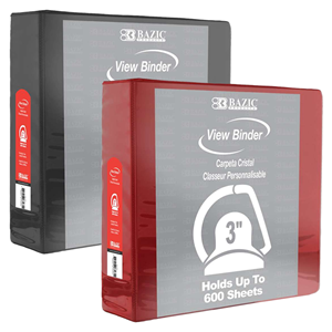 Bazic 3" Slant D-Ring View Binder