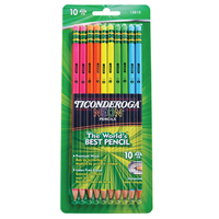 Dixon Ticonderoga #2 Neon Pencils 10PK
