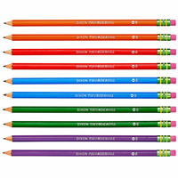 Dixon #2 Assorted Color Wood-Cased Pencils 10PK