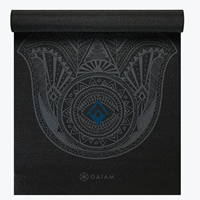 Gaiam Yoga Mat 4mm Hamsa Grey