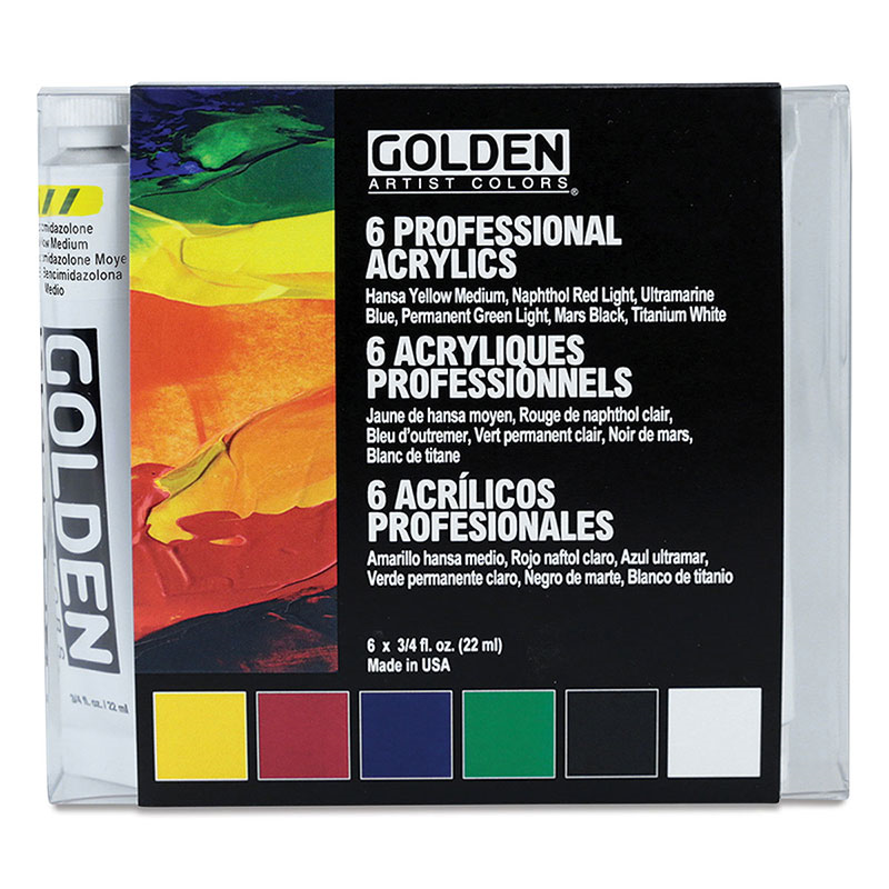 Golden Artist Colors Acrylic 6 Piece Paint Set Southwestern College Bookstore