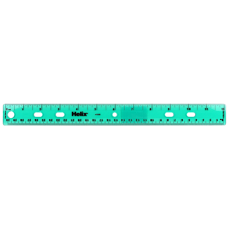 Helix 12" Plastic Ruler Colors May Vary