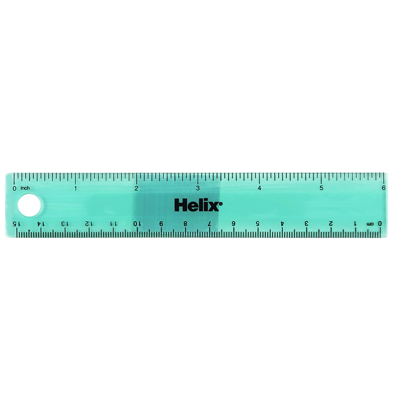 Helix 6" Plastic Ruler Colors May Vary (SKU 1022448975)