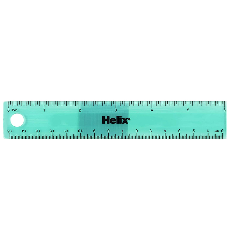 Helix 6 Plastic Ruler Colors May Vary