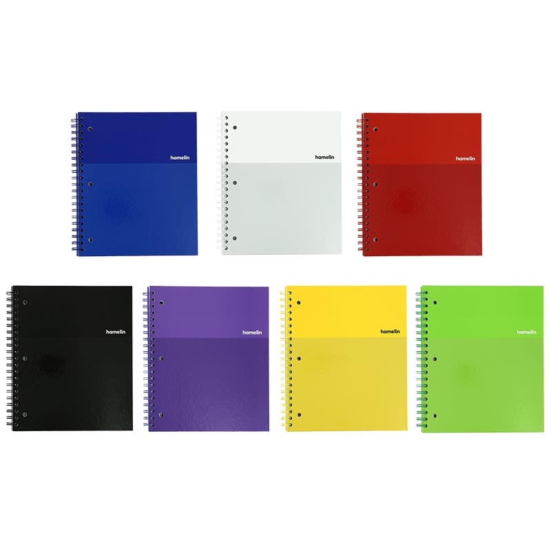 Hamelin 1 Subject Spiral Bound Hardcover Notebooks 8 1/2" x 11