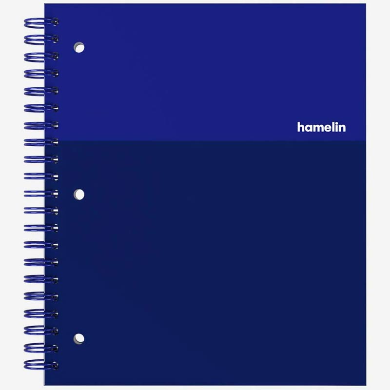 Hamelin 1 Subject Spiral Bound Hardcover Notebooks 8 1/2" x 11
