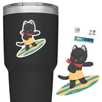 Surfing Jaguar Sticker