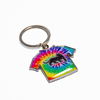 Spirit Tie Dye Jaguar Metal Keychain