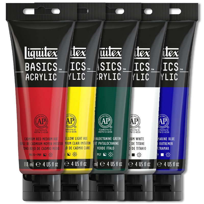 Liquitex Basics Value Series Acrylic Colors 4 Oz Assorted Colors Set Of 6 -  Office Depot