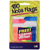 150 Note Flags Assorted Colors