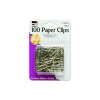 100 Nickel Plated Paper Clips