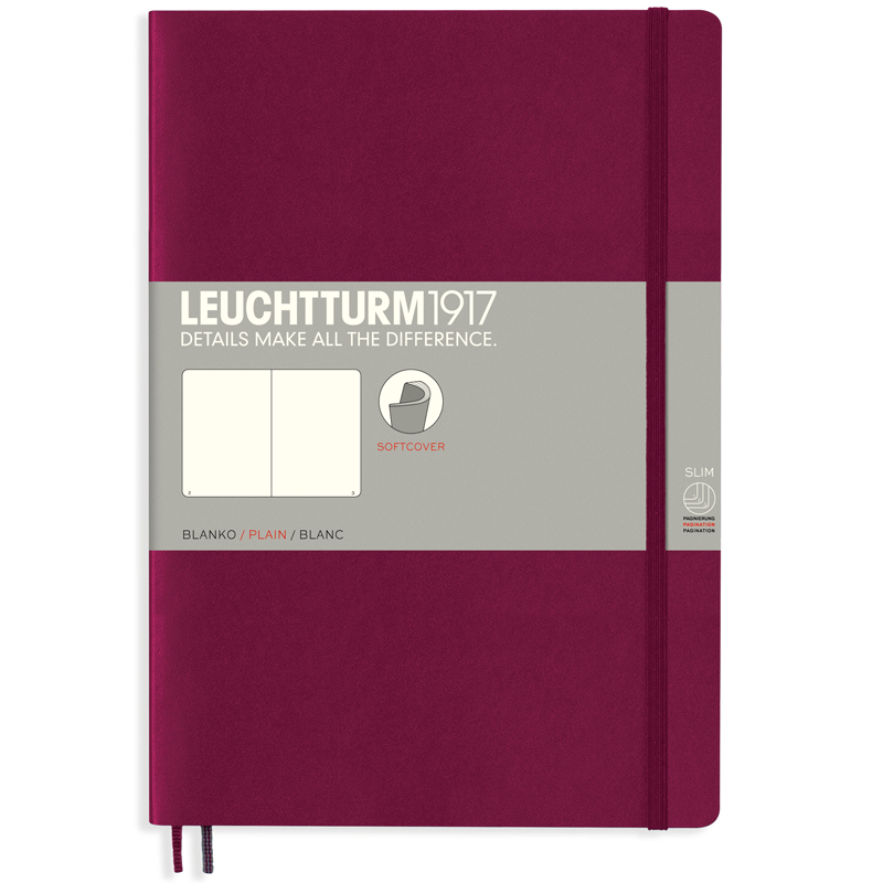 Leuchtturm 1917 Notebook A4 Plus 235p Black Ruled Hard Cover