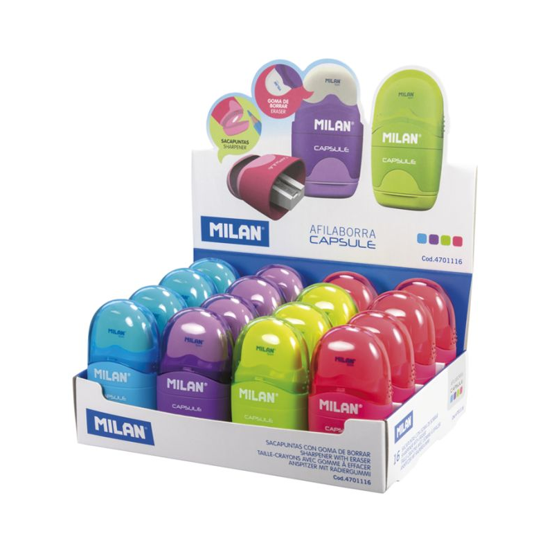 Milan Capsule Sharpener + Eraser (SKU 1064197265) Milan Capsule Sharpener + Eraser (SKU 1064197265)