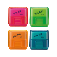 Milan School 430 Eraser with Protective Case Fluorescent