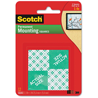 Scotch Permanent Mounting Squares 16PK