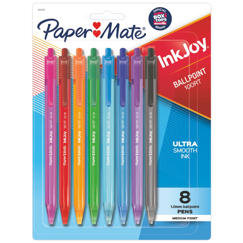 Paper Mate InkJoy Retractable Pens Assorted Colors 8PK (SKU 1057416469)