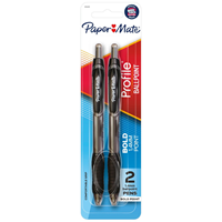 Paper Mate Profile 1.4mm Ballpoint Pens Black 2PK