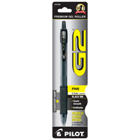 Pilot G2 Fine 0.7mm Black Ink Pen 1PK