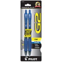 Pilot G2 Fine 0.7mm Blue Ink Pens 2PK