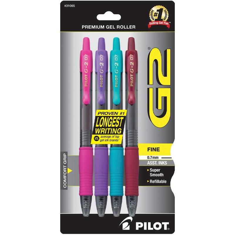 Pilot G2 07 Fine Point Pens & Refills, Burgundy Gel Ink, FREE Shipping