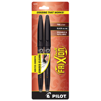 Pilot FriXion Fine 0.7mm Black Gel Pens 2PK