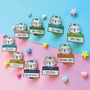 Cool Art Corner - Hello My Pronouns Are __ Pins
