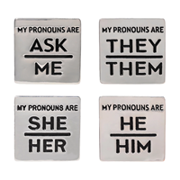 Pronoun Enamel Pins