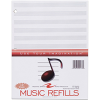 Music Filler Paper White 8.5x11in 20Sht