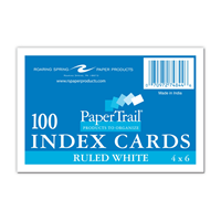 Roaring Spring Ruled White Index Cards 4" x 6"