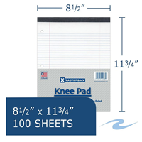 Roaring Spring 8.5" x 11.75" White Ruled Stiff Pad