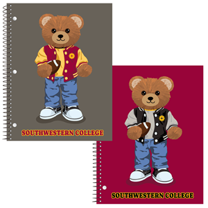 Roaring Spring 1 Subject Wirebound Notebook Letterman Bear