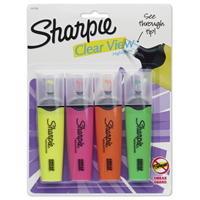 Sharpie Clear View Highlighters Assorted Colors 4PK